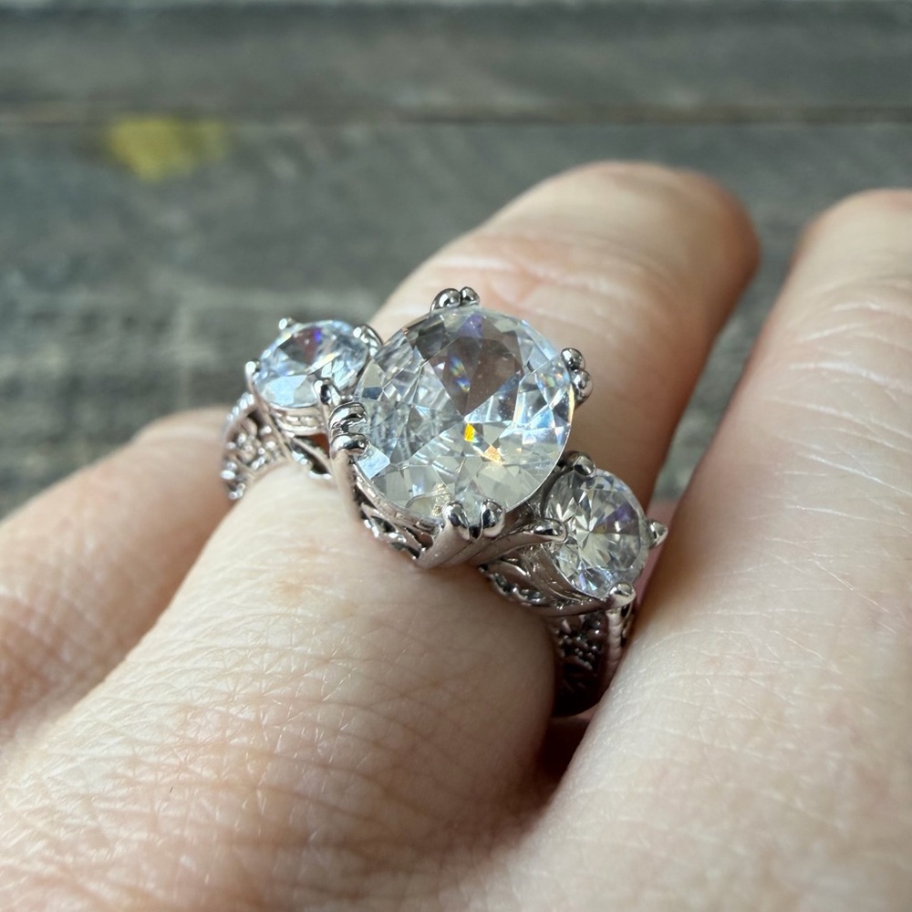 Sterling Silver Vintage Inspired Art Deco Ring - Picture 1 of 13